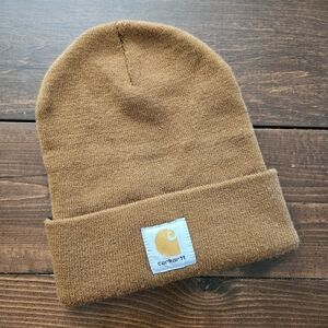 Carhartt & '47 Collaboration Beanie Philadelphia Eagles Embroidery Tan Knit Hat